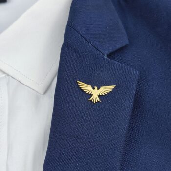 Phoenix Flamingo Gold Plated Badge